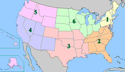 BCOA regions map