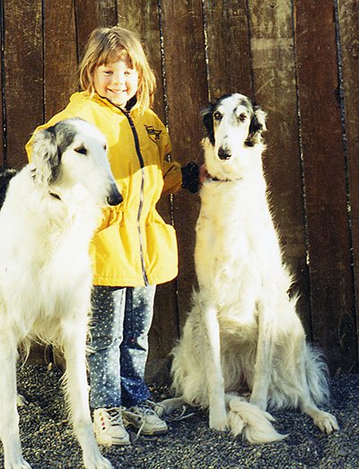 Borzoi and Child